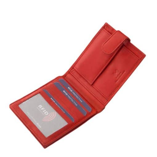 Finom tapintású puha bőr felhasználásával készült női pénztárca a LA SCALA márkacsaládtól RFID védelemmel. Külső átkapcsolóval zárható.