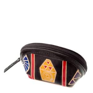 Igazi marha bőrből készült kézzel festett mintával ez a minőségi női bőr kulcstartó, tágas belsővel és dekoratív külsővel.