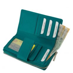 Elegáns és divatos női bőr pénztárca, ami minőségi valódi bőr felhasználásával készült La Scala márkás nagyméretű termékünk.