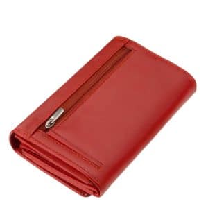 Mutatós, biztonságos és kényelmes használatot biztosító, közepes méretű, elegáns megjelenéssel bíró minőségi női bőr pénztárca.