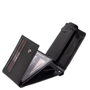 Klasszikus hatású VESTER LUXURY márkájú, elegáns férfi minőségi gyártású bőr pénztárca prémium kategóriájú valódi bőrből, díszdobozban!