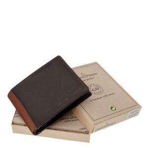 GreenDeed márkás valódi bőr férfi pénztárca elegáns és különleges dizájnnal, minőségi kivitelezéssel készült, díszdobozos modell.