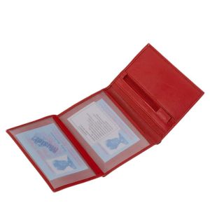 S. Belmonte márkás, ideális kivitelben készült, piros színű, divatos női valódi bőr irattartó pénztárca. Igazán divatos modell.