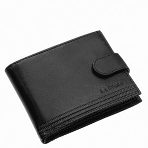 La Scala márkás, klasszikus kialakítású elegáns férfi minőségi gyártású bőr pénztárca puha tapintású valódi bőrből, díszdobozban!