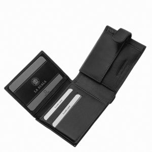 La Scala márkás, klasszikus kialakítású elegáns férfi minőségi gyártású bőr pénztárca puha tapintású valódi bőrből, díszdobozban!