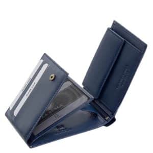 Elegáns megjelenésű, stílusos, minőségi férfi pénztárca valódi bőr alapanyagból, a klasszikus tárcákra jellemző kialakítással, díszdobozban.