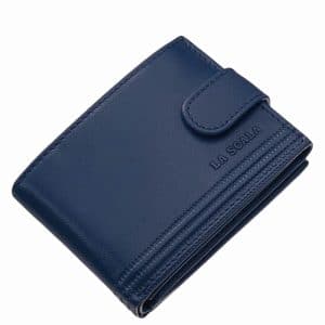Kellemes tapintású, minőségi valódi bőr férfi pénztárca, sportos kialakítással és beépített RFID védelemmel, díszdobozos modellünk.
