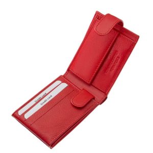 Kellemes tapintású, minőségi valódi bőr női pénztárca, sportos kialakítással és beépített RFID védelemmel, díszdobozos modellünk.