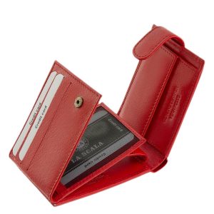 Kellemes tapintású, minőségi valódi bőr női pénztárca, sportos kialakítással és beépített RFID védelemmel, díszdobozos modellünk.