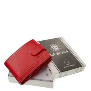 Kellemes tapintású, minőségi valódi bőr női pénztárca, sportos kialakítással és beépített RFID védelemmel, díszdobozos modellünk.