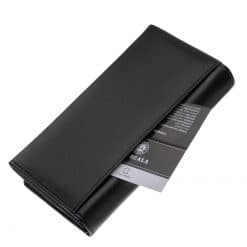 Nagy méretű, igazán praktikus valódi bőr női pénztárca, mely La Scala márkás divatos modellünk több színben elérhető díszdobozos kivitelben.