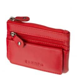 Közepes méretű praktikus bőr kulcstartó, puha valódi nappa bőrből készítve minőségi La Scala márkajelzéssel piros színben.