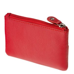 Közepes méretű praktikus bőr kulcstartó, puha valódi nappa bőrből készítve minőségi La Scala márkajelzéssel piros színben.