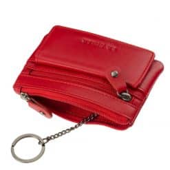 Közepes méretű praktikus bőr kulcstartó, puha valódi nappa bőrből készítve minőségi La Scala márkajelzéssel piros színben.