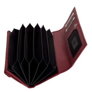 LA SCALA márkás nagyméretű női pénztárca természetes megjelenésű valódi bőr anyagból, RFID védelemmel gyártott díszdobozos modell.