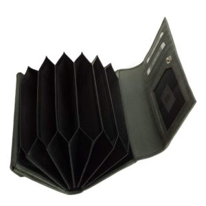 LA SCALA márkás nagyméretű női pénztárca természetes megjelenésű valódi bőr anyagból, RFID védelemmel gyártott díszdobozos modell.