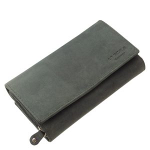 Nagyméretű női pénztárca, természetes hatású, matt valódi bőr felülettel, RFID védelemmel rendelkező La Scala márkás modellünk.