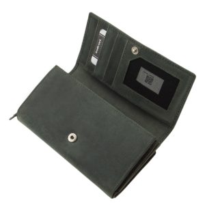 Nagyméretű női pénztárca, természetes hatású, matt valódi bőr felülettel, RFID védelemmel rendelkező La Scala márkás modellünk.