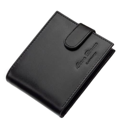 Minőségi bőr pénztárca, mely a Corvo Bianco márkacsalád elegáns fekete színű férfi vásárlóink részére tervezett díszdobozos modellje.