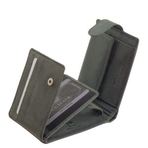 RFID védelemmel rendelkező, minőségi férfi pénztárca, mely a valódi bőr természetes karakterisztikájával rendelkező, díszdobozos modellünk.