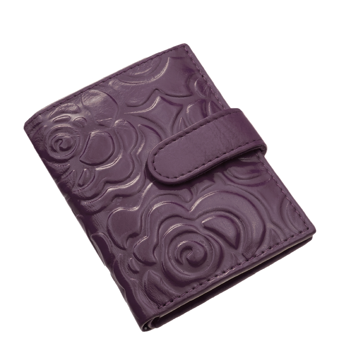 rozsa-mintas--bor-kartyatarto-diszdobozban-#-ROU08-#-lila-02 Női bőr kártyatartó divatos színekben elérhető rózsás benyomattal, ehhez a kártyatartóhoz kínálatunkban kapható hasonló női bőr pénztárca is.