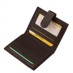 Igényes marha nappa bőrből készült praktikus elrendezésű, La Scala márkás valódi bőr irattartó pénztárca, papírpénztartó rekesszel.