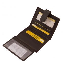 Igényes marha nappa bőrből készült praktikus elrendezésű, La Scala márkás valódi bőr irattartó pénztárca, papírpénztartó rekesszel.