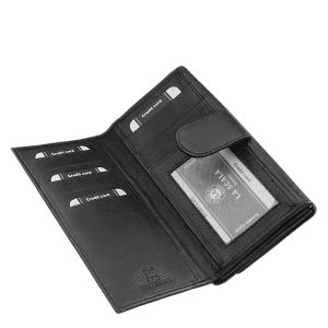 Ez a női pénztárca modell a LA SCALA márka divatos terméke, amely valódi bőr felhasználásával készült és RFID védelmet is tartalmaz.