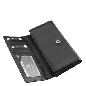 Ez a női pénztárca modell a LA SCALA márka divatos terméke, amely valódi bőr felhasználásával készült és RFID védelmet is tartalmaz.