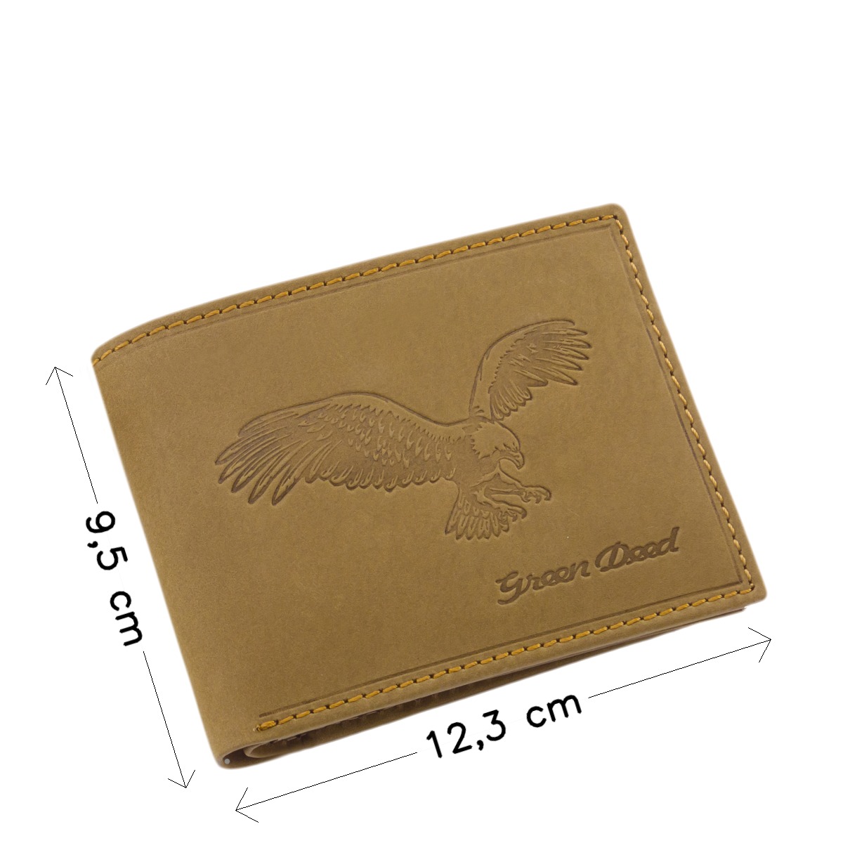 Bőr pénztárca sas mintával világos barna színben RFID VSASR09 - Image 4