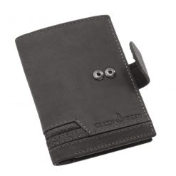 Praktikus méretű kártyatartó a GreenDeed márka kínálatából, természetes valódi bőr felülettel, sportosan elegáns stílusban, díszdobozban.
