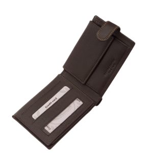 Elegáns selymes fényű, valódi bőr férfi pénztárca, puha tapintású felülettel, egyedi dizájnnal, a Giultieri márka minőségi díszdobozos terméke