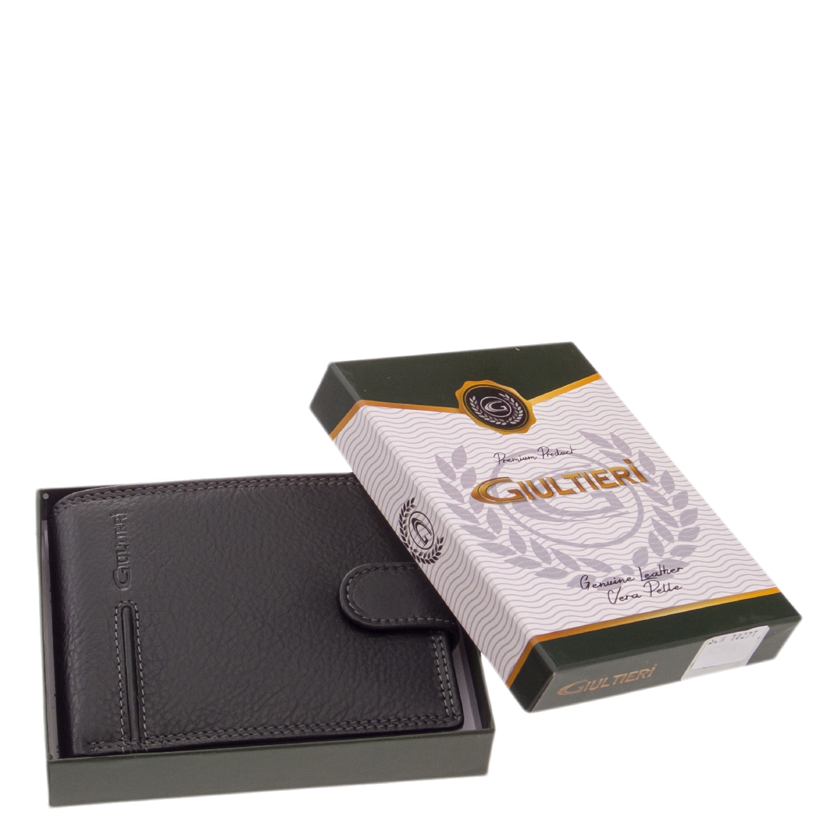 ferfi-bor-penztarca-atkapcsoloval-diszdobozban-Giultieri-#-SCN1027T-#-fekete-03 Elegáns selymes fényű, valódi bőr férfi pénztárca, puha tapintású felülettel, egyedi dizájnnal, a Giultieri márka minőségi díszdobozos terméke