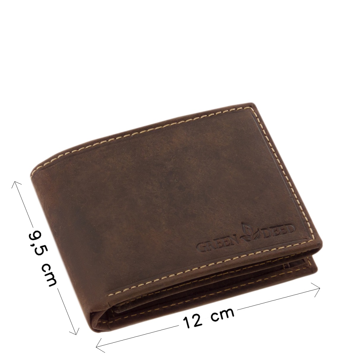 GreenDeed RFID férfi pénztárca valódi vadász bőr ABH1021 - Image 4