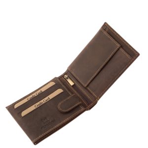 Férfi bőr pénztárca, valódi natúr bőr felülettel, mely igazán puha tapintású, minőségi a díszdobozos modell RFID védelmet is tartalmaz.
