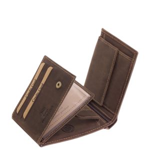 Férfi bőr pénztárca, valódi natúr bőr felülettel, mely igazán puha tapintású, minőségi a díszdobozos modell RFID védelmet is tartalmaz.