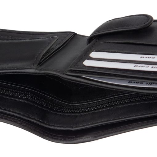 A La Scala márkacsalád, kis méretű, praktikus valódi bőr férfi pénztárca modellje, mely RFID védelmet is tartalmaz, díszdobozos kiadásban.