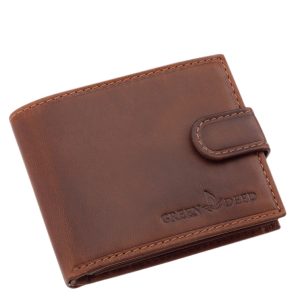 Egyedi és karakteres megjelenésű valódi bőr férfi pénztárca, mely RFID védelemmel is rendelkező, minőségi díszdobozos termék a GreenDeed-től.