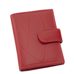 Egyedi dizájnt kapott ez a praktikus, álló kártyatartó, mely minőségi, valódi bőr alapanyagból került gyártásra La Scala márkanév alatt.