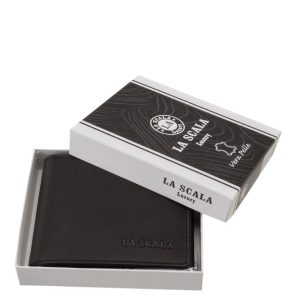 Elegáns sima felületű, igazán puha bőr pénztárca igényes férfi vásárlóink számára tervezett kisméretű, díszdobozos modell.