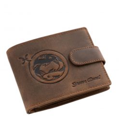Díszdobozban kapható, GreenDeed márkás valódi bőr pénztárca modell horoszkópos témában, egyedi és minőségi Halak mintával a fedelén.