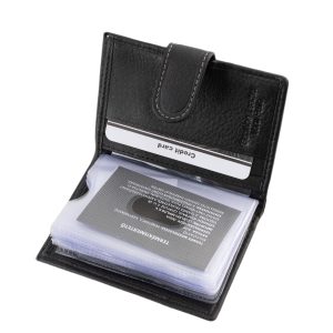 A La Scala márkacsalád egyedi dizájnnal rendelkező, puha valódi bőr kártyatartó modellje, minőségi és praktikus díszdobozban.