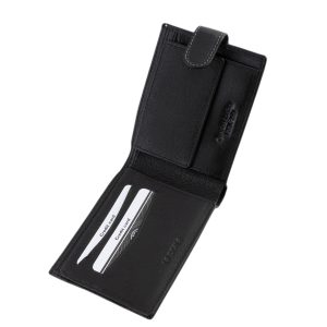 Könnyed puha bőr pénztárca mely férfi vásárlóink számára készült egyedi dizájnnal valódi bőrből a La Scala márkacsalád termékeként.