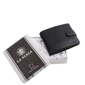 Egyedi felületi mintázattal készült elegáns férfi pénztárca valódi bőr alapanyagból praktikus átkapcsolóval stílusos és minőségi díszdobozban