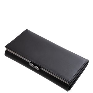 Italy Fashion benyomott logóval díszített, nagy méretű elegáns piros színű fényes valódi bőrből készült exkluzív női bőr pénztárca.