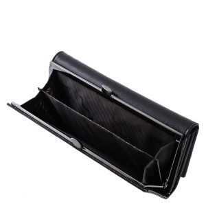 Italy Fashion benyomott logóval díszített, nagy méretű elegáns piros színű fényes valódi bőrből készült exkluzív női bőr pénztárca.