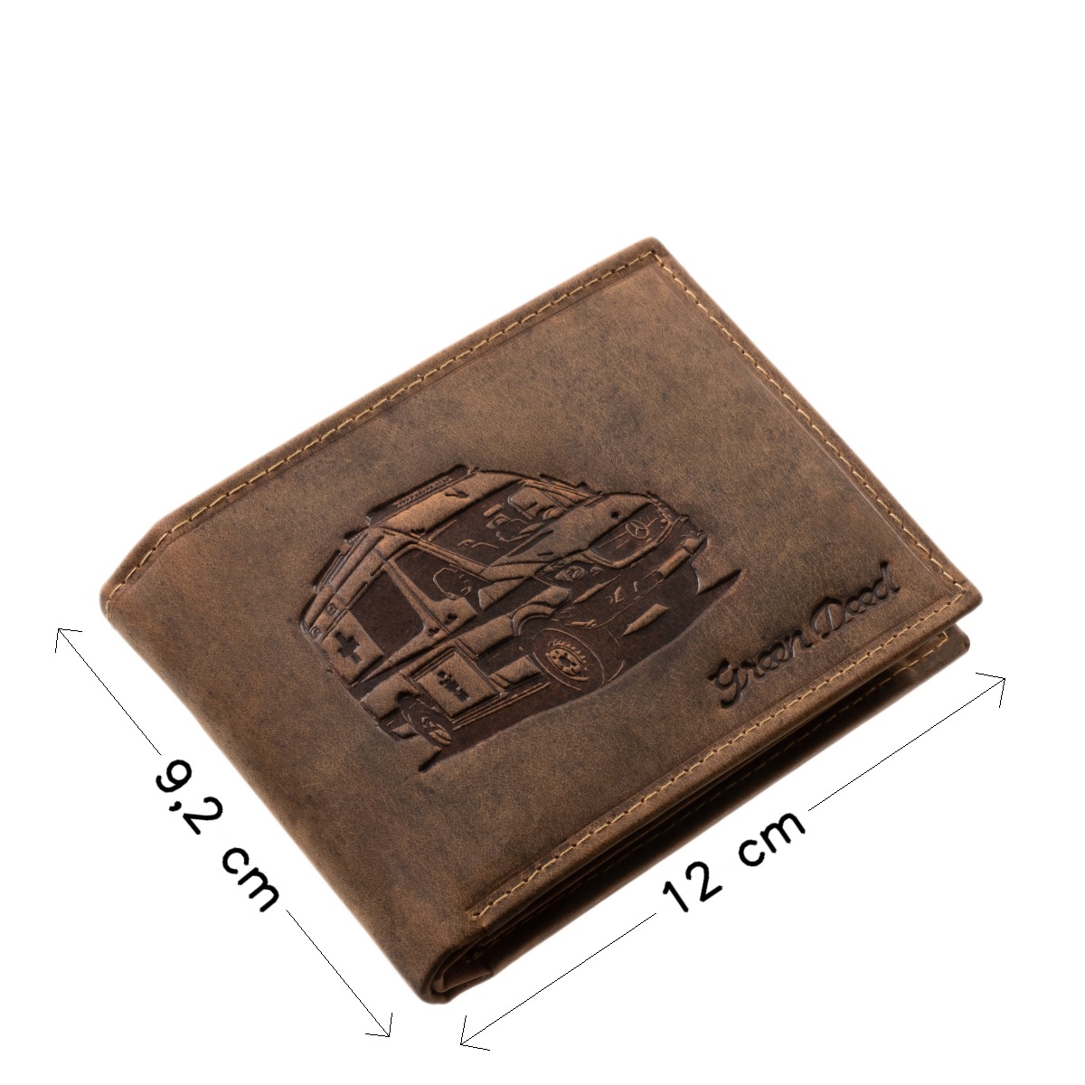 GreenDeed valódi bőr férfi pénztárca mentőautó mintával MENTO1021 - Image 4