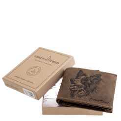 Valódi bőr pénztárca, melynek fedelén border collie igényes mintázata látható, kutya mintás kollekciónk új és minőségi, díszdobozos terméke.