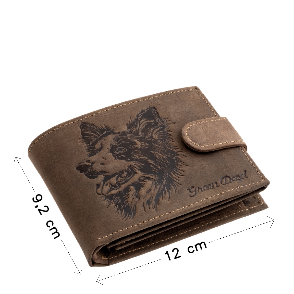 GreenDeed valódi bőr férfi pénztárca border collie mintával COLL1021/T - Image 4