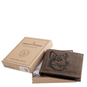 Valódi bőr pénztárca, mely minőségi és részletgazdag corgi kutyusos benyomattal igazán egyedi választás, díszdobozos formában a GreenDeed-től.